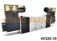 4V320-10 Airtac نوع مزدوج تحكم هوائي الملف اللولبي صمام 5/2 طريقة 24 فولت 220 فولت