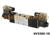 4V320-10 مزدوج الملف اللولبي هوائي صمام التحكم في الهواء DC24V DC24V
