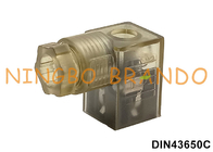 DIN 43650 نوع C 2P + E موصل ملف الملف اللولبي مع ضوء مؤشر LED