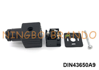 DIN43650A PG9 2P + E ربط لفائف الصمام الكهربائي IP65 AC DC الأسود
