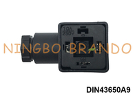DIN43650A PG9 2P + E ربط لفائف الصمام الكهربائي IP65 AC DC الأسود