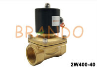 G1-1 / 2 بوصة النحاس المياه النفط صمام AC220V / DC24 عادي إغلاق الملف اللولبي صمام 2W400-40