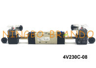 4V230C-08 PT 1/4 &quot;AirTAC نوع الهواء اللولبي صمام التحكم الكهربائية مزدوجة 5/3 الطريق 12VDC
