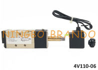 نوع AirTAC 4V110-06 DC24V هوائي صمام الملف اللولبي للتحكم الكهربائي عن بعد مع هيئة سبائك الألومنيوم