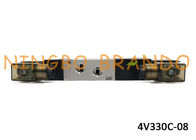 4V330C-08 AirTAC نوع الهواء صمام التحكم الكهربائي 1/4 &quot;5/3 طريقة لمضاعفة اسطوانة