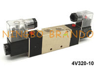 3/8 &amp; quot؛ NPT 4V320-10 5/2 طريقة صمام التحكم الاتجاهي هوائي مزدوج الملف اللولبي AC110V AC220V