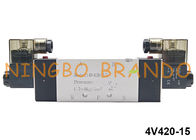 1/2 `` NPT BSPT 5/2 Way 4V420-15 صمام الملف اللولبي للتحكم في اتجاه الهواء