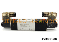 4V330C-08 Airtac نوع هوائي الملف اللولبي صمام 5 طريقة 3 موقف 24VDC