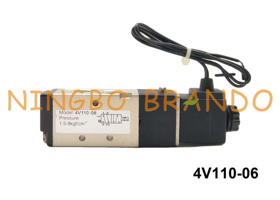 1/8" NPT 4V110-06 AIRTAC Type Pneumatic Solenoid Air Valve 2 Position 5 Way DC24V AC220V