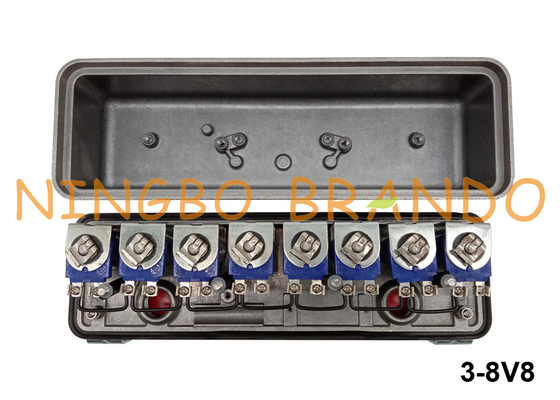 3-8V8 نوع Goyen الملف اللولبي الطيار صمام الضميمة 12VDC 24VDC 110VAC 220VAC