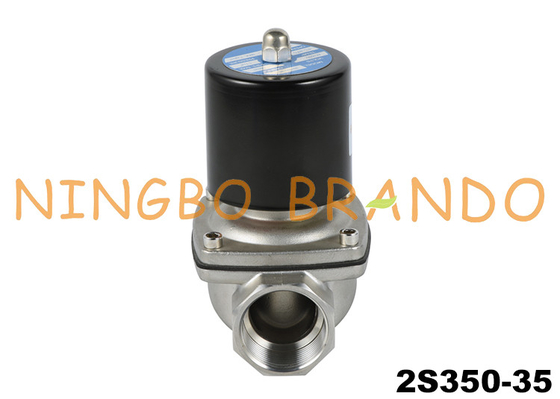 2S350-35 1-1 / 4 &quot;NC الفولاذ المقاوم للصدأ صمام الملف اللولبي AC220V DC24V