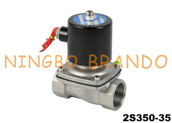 2S350-35 1-1 / 4 &quot;NC الفولاذ المقاوم للصدأ صمام الملف اللولبي AC220V DC24V