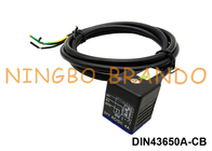DIN43650A مقاوم للماء IP67 مصبوب كابل صمام الملف اللولبي موصل مع LED