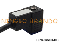 DIN43650C موصل صمام الملف اللولبي للكابل المفرط مع LED