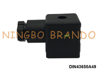PG9 3P + E DIN43650A ربط لفائف الصمام الكهربائي AC DC IP65 الأسود