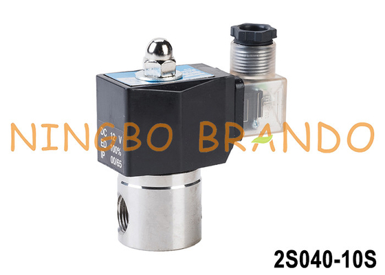 2S040-10 3/8' الماء الهواء زيت الصمام الكهربائي من الفولاذ المقاوم للصدأ 12V 24V 110V 220V