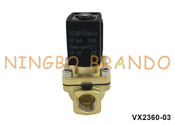 VX2360-03 3/8'' SMC نوع الصمام الكهربائي النحاسي للماء الهواء 220V 110V 24V