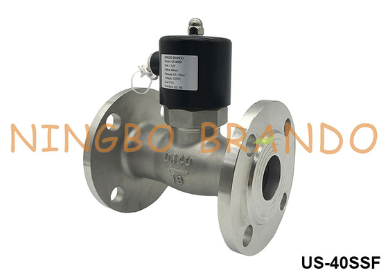 DN40 الصمام الكهربائي من الفولاذ المقاوم للصدأ 1.5'' 24V 110V 220V