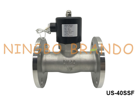 DN40 الصمام الكهربائي من الفولاذ المقاوم للصدأ 1.5'' 24V 110V 220V