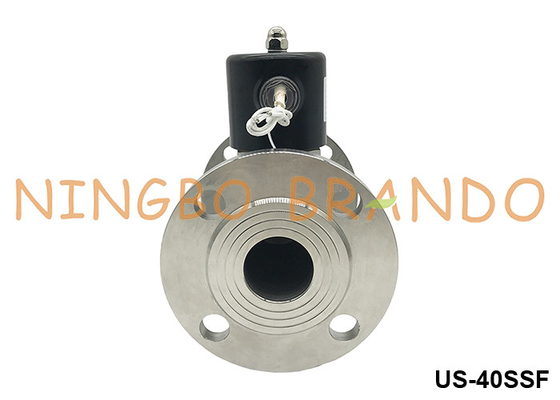 DN40 الصمام الكهربائي من الفولاذ المقاوم للصدأ 1.5'' 24V 110V 220V
