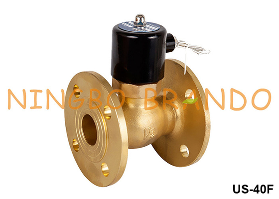 1-1/2' DN40 فلنج الماء الساخن بخار النحاس صمام الكهربائي 220VAC 110VAC 24VDC