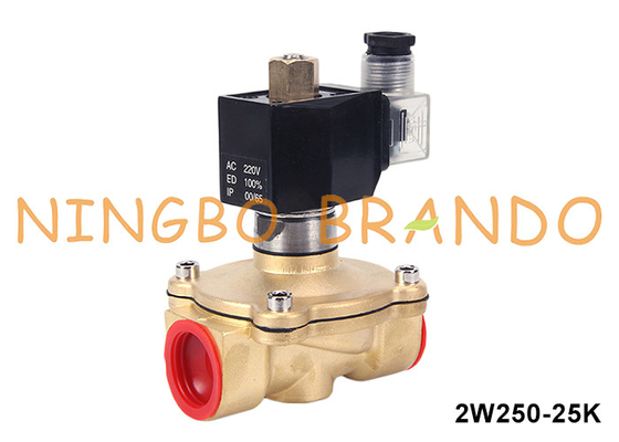 1'' 2/2 طريق عادة المياه المفتوحة الصمام الكهربائي النحاس 220VAC 110VAC 24VDC 12VDC