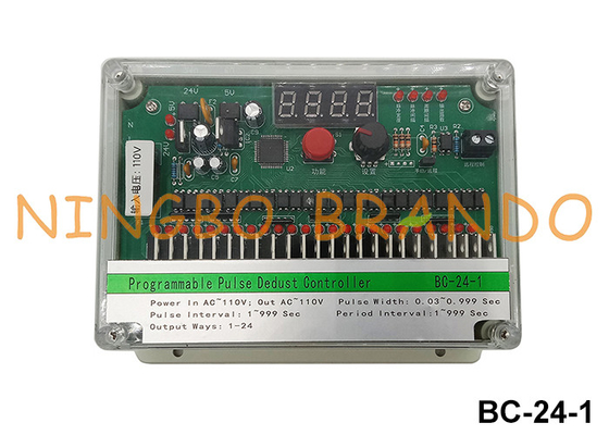 24 خطوط 110VAC مدخل وخرج ضابط صمام نبض لجمع الغبار
