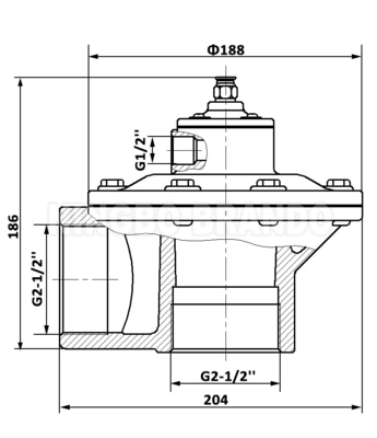 BFEC MF-Z-62S 2-1/2' 'صمام الطيار عن بعد الزاوية اليمنى لفلتر الكيس