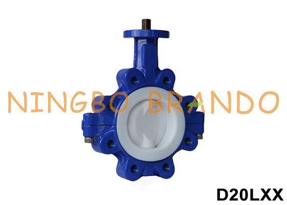 صمام الفراشة من نوع الرأس بدون رأس من DN40 إلى DN600 مع غطاء PTFE
