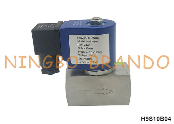 150 بار 1/2'' صمام الكهربائي ذو الضغط العالي للماء الهواء الغاز 24V 110V 220V