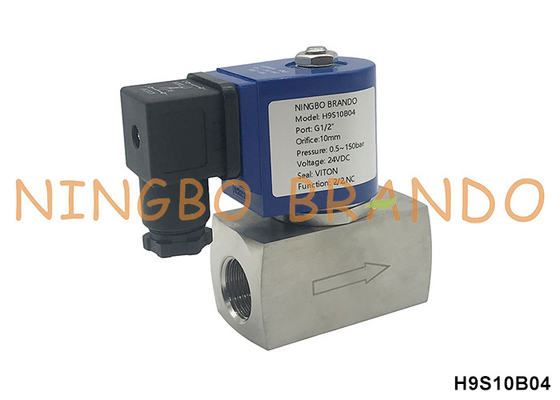 150 بار 1/2'' صمام الكهربائي ذو الضغط العالي للماء الهواء الغاز 24V 110V 220V