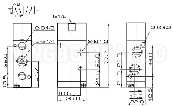 4A210-08 1/4" صمام طيار جوي منبثق مع جسم من سبيكة الألومنيوم
