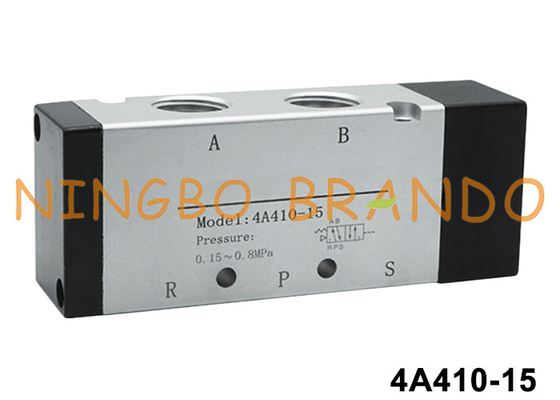 4A410-15 Airtac Type 1/2'' Pneumatic Air Valve 5 Port Position 2 (صمام الهواء المضغوط للطاقة الهوائية من طراز 4A410-15)