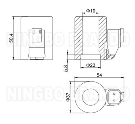 بوش ريكسروث نوع ملف صمام الملف اللولبي الهيدروليكي DC12V DC24V 26W R901050010