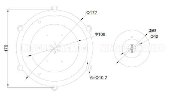 طقم غشاء M/D102 TPE لصمام نبضي لمجمع الغبار Autel مقاس 3.5 و 4 بوصات
