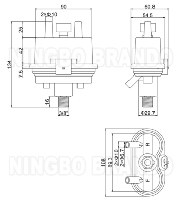 نوع بوماتيك HiFlo Evolution 8583219 نبضات لآلات الحليب 24VDC