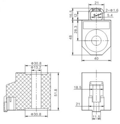 ملف لولبي هيدروليكي XKBL-00004 لـ حفارة دوسان إنفراكور 300715-00038، 12 فولت 24 فولت