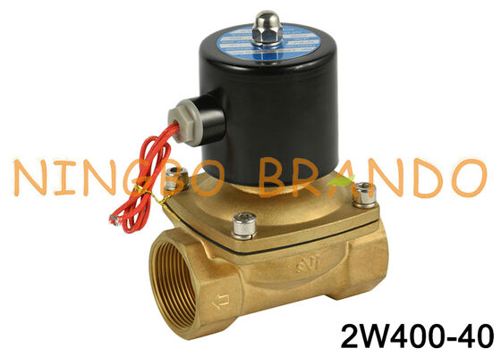 2W400-40 1-1/2'' 2/2 طريق مغلق بشكل طبيعي صمام المياه الكهربائية 24VDC