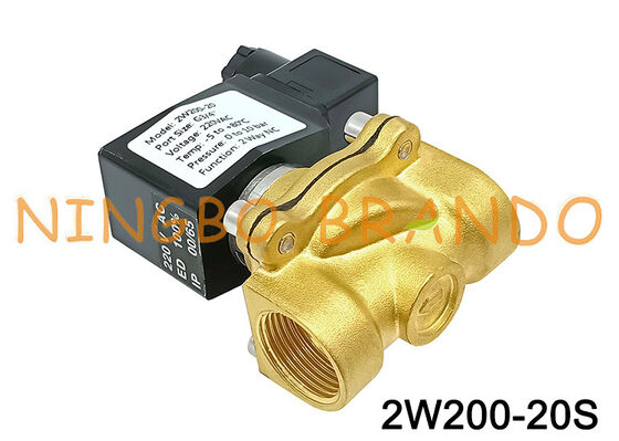 3/4 '' 2W200-20 صمام الملف اللولبي النحاسي المغلق عادة 24 فولت 110 فولت 220 فولت