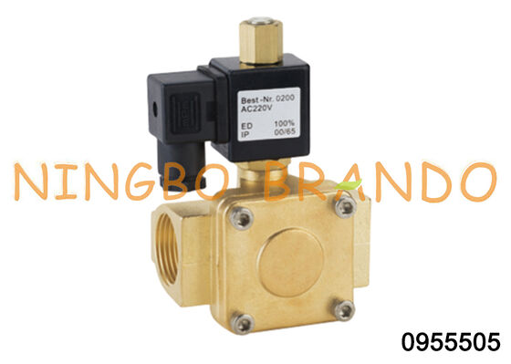 0955505 1'' Normally Open Brass Solenoid Valve 1.6Mpa Electric Water Valve