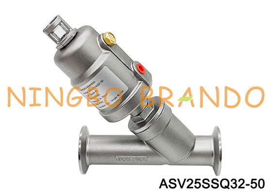 1/2'' Tri Clamp Pneumatic Steam Angle Seat Valve DN15 PN16 Stainless Steel