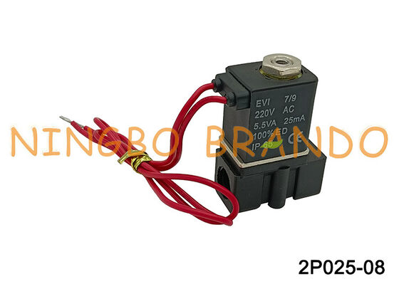 2p025-08 البلاستيك Airtac الملف اللولبي صمام التحكم في السوائل AC220V AC110V DC24V DC12V