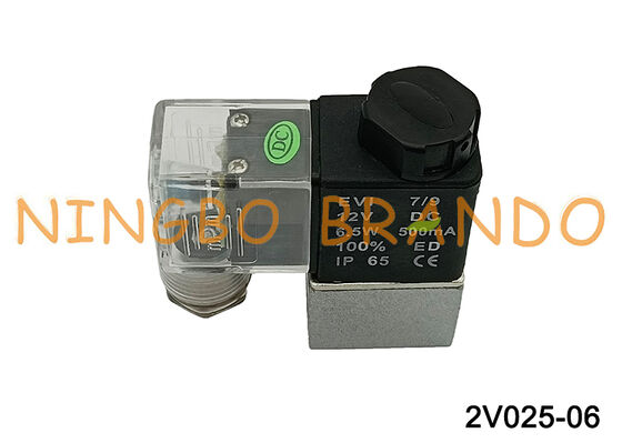 نوع Airtac 2V025-06 صمام الملف اللولبي ثنائي الاتجاه 1/8 بوصة 12VDC DC 12V