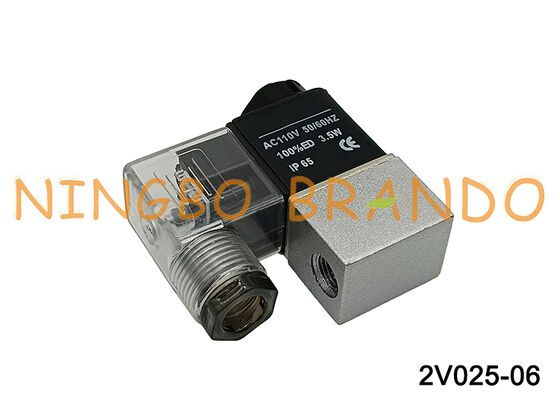 Airtac نوع 2V025-06 1/8 '' صمام التحكم في السوائل 2/2way 110VAC AC110V