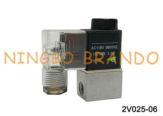 Airtac نوع 2V025-06 1/8 '' صمام التحكم في السوائل 2/2way 110VAC AC110V