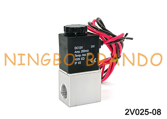 AIRTAC نوع 2V025-08 صمام الملف اللولبي ثنائي الاتجاه 1/4 بوصة خيوط الطيران