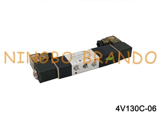 Airtac نوع 4V130C-06 صمام هواء الملف اللولبي 3 موضع 5 منفذ 1/8 بوصة صمام تحكم هوائي