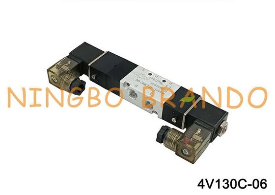 Airtac نوع 4V130C-06 صمام هواء الملف اللولبي 3 موضع 5 منفذ 1/8 بوصة صمام تحكم هوائي