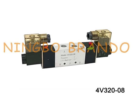 AIRTAC نوع صمامات الملف اللولبي صمامات الهواء 4V320-08 AC220V 110V DC12V 24V
