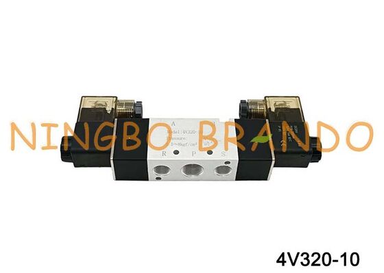 نوع AirTAC 4V320-10 DC12V 3/8 '' صمام هواء ملف لولبي مزدوج 5/2 طريقة